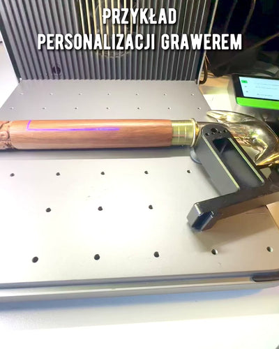 Handsnidad Reskäpp, för promenader "Kunglig Vandrare" i brunt med mönster