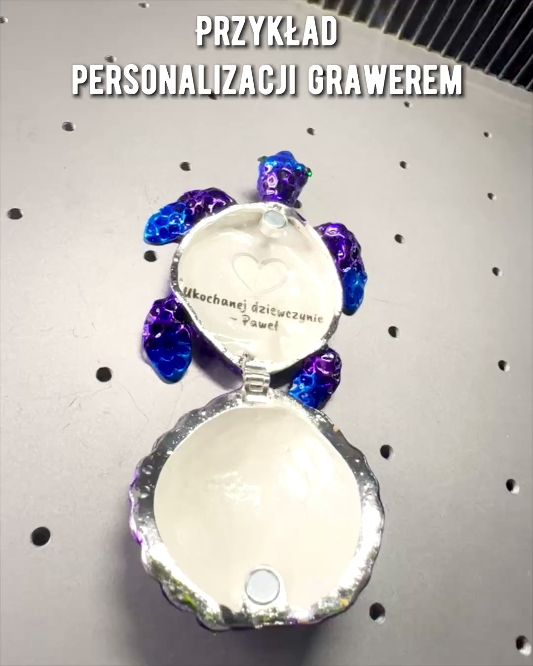 Magisk Skatt Sköldpadda - Smyckesgömma med möjlighet till personlig gravyr, present