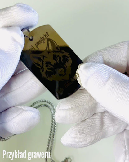 Militär ID-bricka "Dog Tag" i Rostfritt Stål – Personlig Gravyr