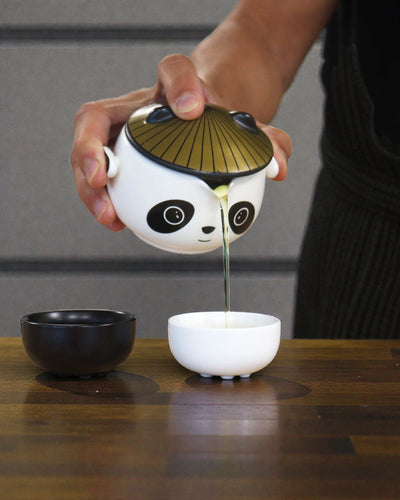 Panda – Turistiskt teset med lock och 2 koppar