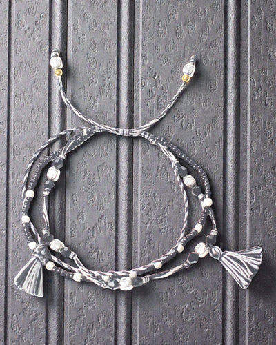 Tempelarmband i snöre Yin Yang – Naturens balans